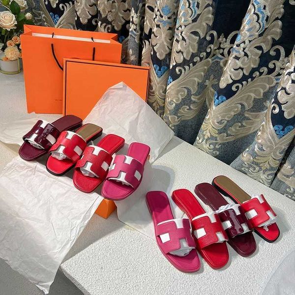 slides 2023 sandals luxurys womens flat bottom slippers women designer high oran version red genuine leather 2svy
slides 2023 sandals luxurys womens flat bottom slippers women designer high oran version red genuine leather 2svy