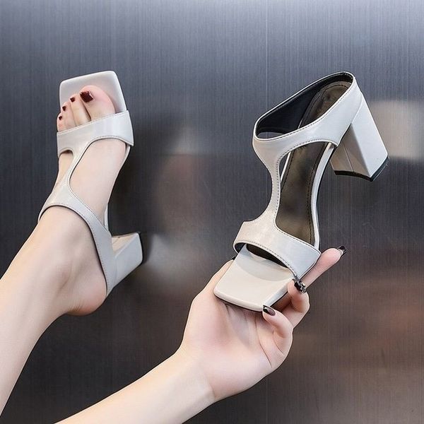 sandals women's high heel shoes spring slippers fashion versatile solid color medium heel thick heel square toe sandals women 230327, Black
sandals women's high heel shoes spring slippers fashion versatile solid color medium heel thick heel square toe sandals women 230327, Black