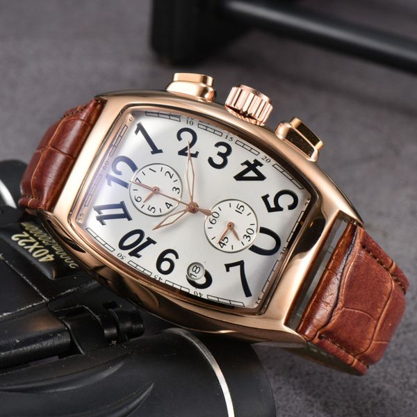 2023 luxury brown leather quartz watch men's stainless steel automatic sports mens self-wind watches tourbillon male wristwatches, Slivery;brown
2023 luxury brown leather quartz watch men's stainless steel automatic sports mens self-wind watches tourbillon male wristwatches, Slivery;brown