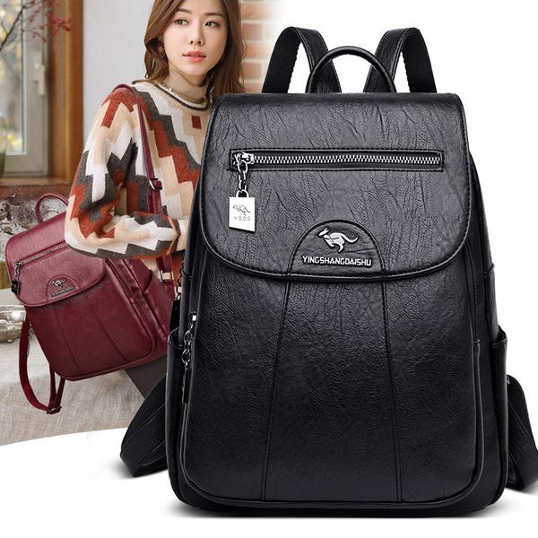 school bags soft pu leather backpacks for women female shoulder sac a dos casual travel ladies mochilas 230328
school bags soft pu leather backpacks for women female shoulder sac a dos casual travel ladies mochilas 230328