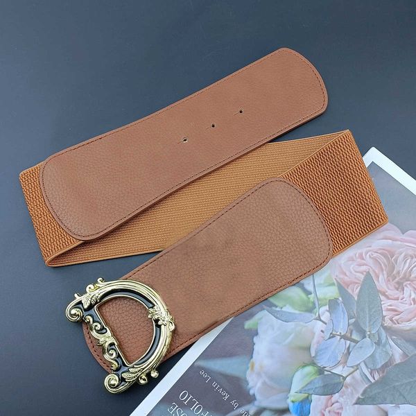 classic women leather belt fashion vintage super wide dress decorative elastic belts luxury womens designer waist seal width 7cm, Black;brown
classic women leather belt fashion vintage super wide dress decorative elastic belts luxury womens designer waist seal width 7cm, Black;brown
