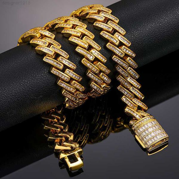 hip hop jewelry 14mm gold plated brass baguette 5a cz diamond miami cuban link chain necklace, Silver
hip hop jewelry 14mm gold plated brass baguette 5a cz diamond miami cuban link chain necklace, Silver