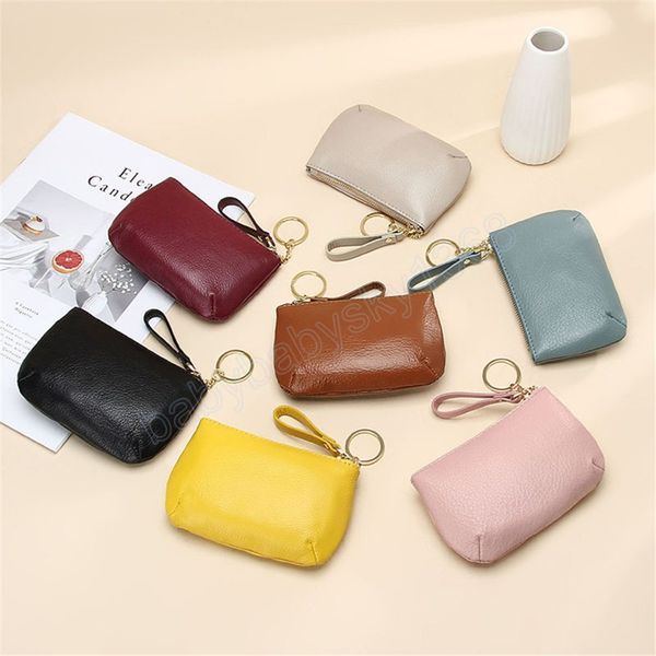 women genuine leather coin purse mini change purses kids coin pocket wallets zipper pouch card holder key bag with keychain, White
women genuine leather coin purse mini change purses kids coin pocket wallets zipper pouch card holder key bag with keychain, White