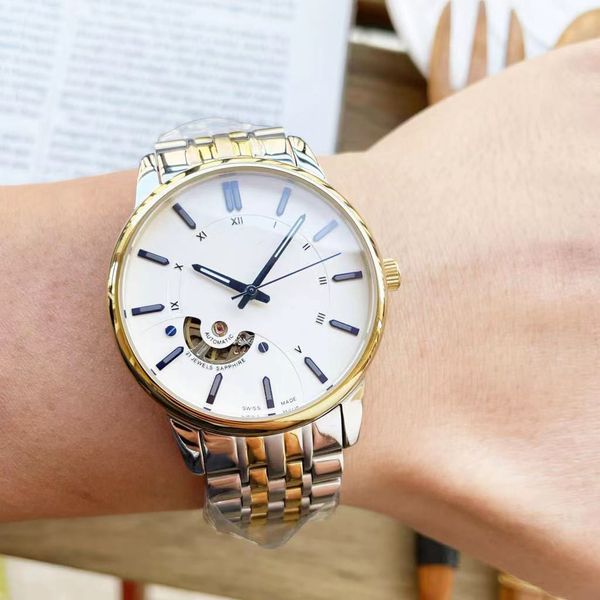 2023 men's luxury machinery leisure fashion 41mm three pin sapphire mirror flywheel multifunctional luminous waterproof steel band watc, Slivery;brown
2023 men's luxury machinery leisure fashion 41mm three pin sapphire mirror flywheel multifunctional luminous waterproof steel band watc, Slivery;brown