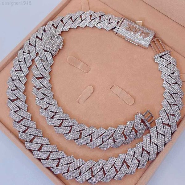 20mm miami cuban necklace lab diamonds moissanite flawless vvs white gold link chain, Silver
20mm miami cuban necklace lab diamonds moissanite flawless vvs white gold link chain, Silver