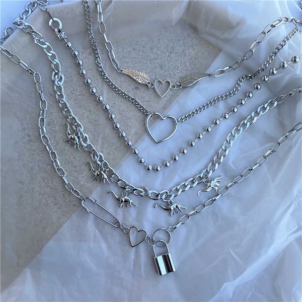 pendant necklaces kpop stainless steel harajuku heart wing choker necklaces for women collar goth statement chain necklace aesthetic p230327, Silver
pendant necklaces kpop stainless steel harajuku heart wing choker necklaces for women collar goth statement chain necklace aesthetic p230327, Silver