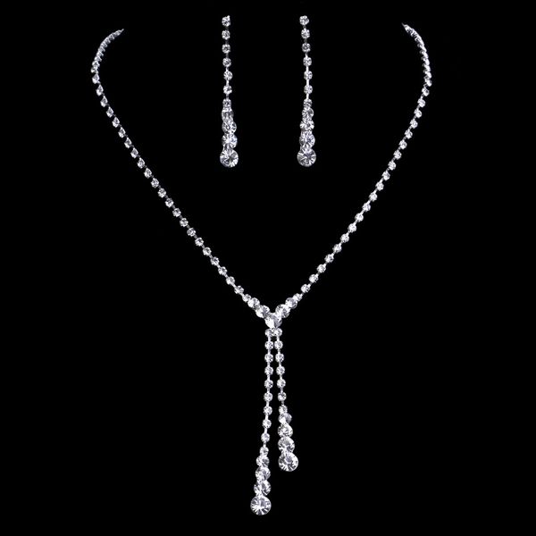 rhinestone long drop necklace earrings set women waterdrop bridal bridesmaid wedding jewelry sets, Slivery;golden
rhinestone long drop necklace earrings set women waterdrop bridal bridesmaid wedding jewelry sets, Slivery;golden