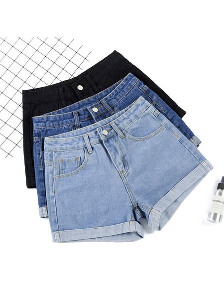 women's shorts ailegogo summer women wide leg classic high waist black denim shorts casual female solid color white blue loose jeans sh, White;black
women's shorts ailegogo summer women wide leg classic high waist black denim shorts casual female solid color white blue loose jeans sh, White;black