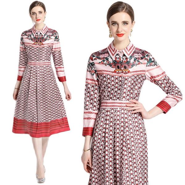 2023 spring european classic patterns midi dress women long sleeve button shirt collar casual office dresses ladies fashion versatile resort, Black;gray
2023 spring european classic patterns midi dress women long sleeve button shirt collar casual office dresses ladies fashion versatile resort, Black;gray