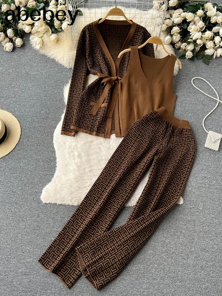 women s two piece pants winter panelled knitted sets fashion long sleeve v neck tie knitwear wide leg pant cami ol sweater three pieces suit, White
women s two piece pants winter panelled knitted sets fashion long sleeve v neck tie knitwear wide leg pant cami ol sweater three pieces suit, White