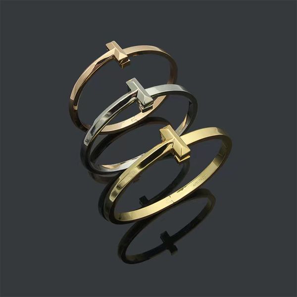 2023 fashion simple double t cuff bracelet women's charm wide fit bare bracelet designer bracelet, White
2023 fashion simple double t cuff bracelet women's charm wide fit bare bracelet designer bracelet, White