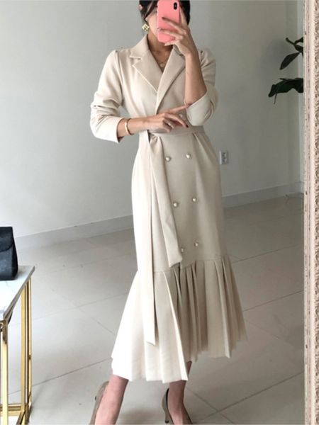 casual dresses spring autumn women korean fashion solid suits dress double breasted long sleeve vestdios elegant office lady blazer robe 230, Black;gray
casual dresses spring autumn women korean fashion solid suits dress double breasted long sleeve vestdios elegant office lady blazer robe 230, Black;gray