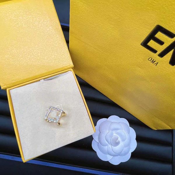 2023 designer new fenjia f letter rhinestone adjustable open brass advanced fashion versatile ring, Silver
2023 designer new fenjia f letter rhinestone adjustable open brass advanced fashion versatile ring, Silver