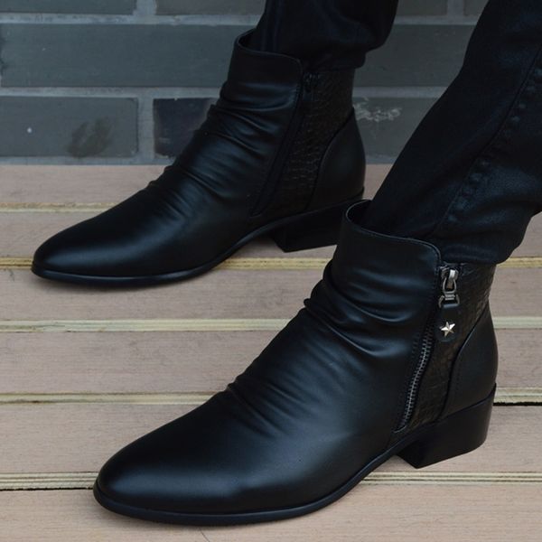 boots fashion ankle boots men high zip suit shoes black dress boots autumn shoes men leather boots zapatos man hombre 230327
boots fashion ankle boots men high zip suit shoes black dress boots autumn shoes men leather boots zapatos man hombre 230327