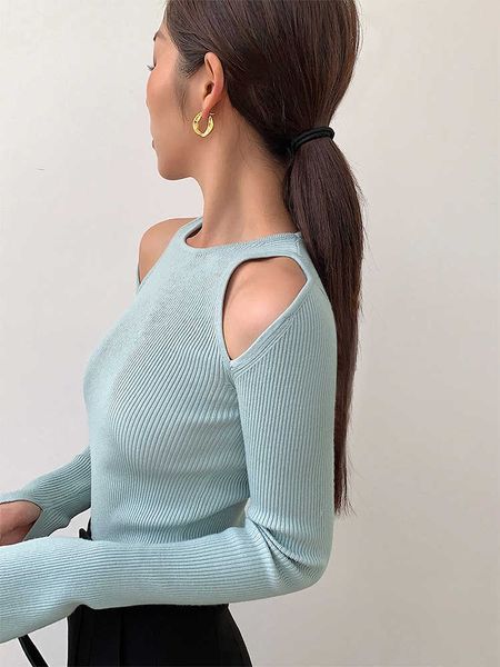 women's blouses shirts spring women long sleeve o-neck knit crop hollow out knitwear streetwear design korean fashion t shirts aesthet, White
women's blouses shirts spring women long sleeve o-neck knit crop hollow out knitwear streetwear design korean fashion t shirts aesthet, White