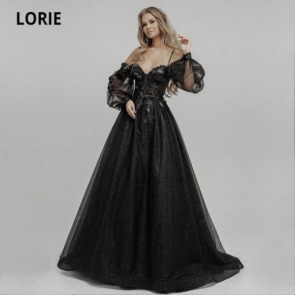 party dresses lorie black glitter wedding puff sleeves long spaghetti strap lace and flowers boho bride gown vestidos de novia 230328, White;black
party dresses lorie black glitter wedding puff sleeves long spaghetti strap lace and flowers boho bride gown vestidos de novia 230328, White;black