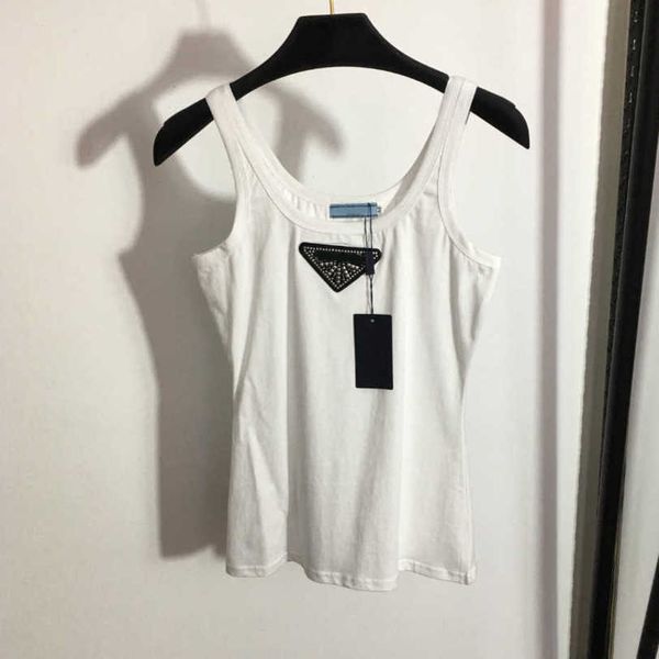23ss womens tanks camis womens designer clothing drill letter suspender vest round neck pure cotton sports vest solid color tanks women clot, White
23ss womens tanks camis womens designer clothing drill letter suspender vest round neck pure cotton sports vest solid color tanks women clot, White