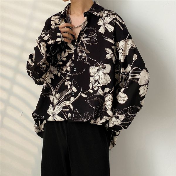 men s casual shirts spring black long sleeved men fashion society mens dress korean loose flower print 3xl 230328, White;black
men s casual shirts spring black long sleeved men fashion society mens dress korean loose flower print 3xl 230328, White;black