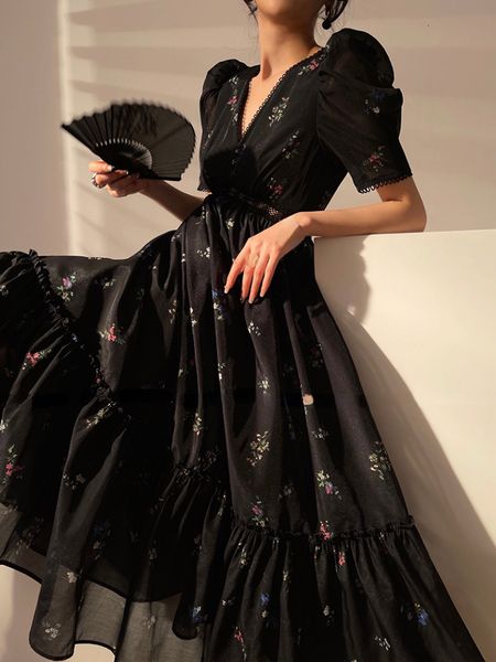 casual dresses vintage black floral midi dress women short sleeve french elegant dress beach summer casual korean evening party dress 230327, Black;gray
casual dresses vintage black floral midi dress women short sleeve french elegant dress beach summer casual korean evening party dress 230327, Black;gray