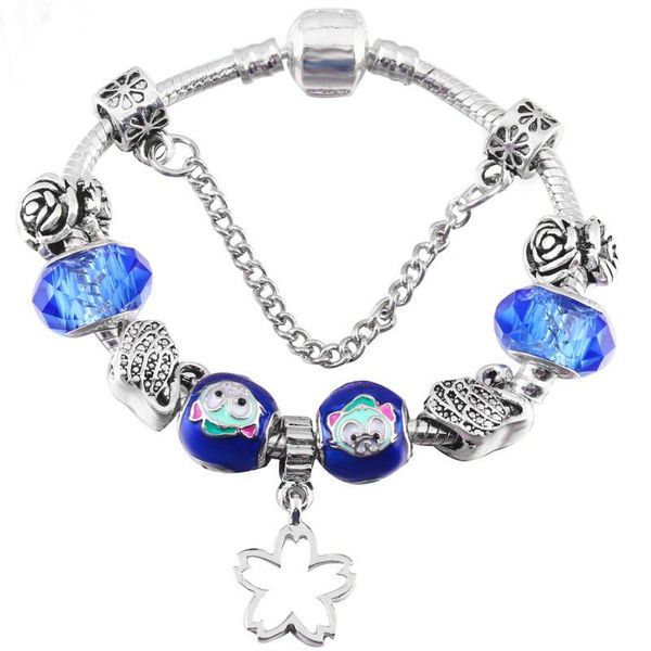 925 sterling silver snake chain clasp cute cat bracelet european charm beads multicolor five petals flower dangle fits pandora charm bracele, Golden;silver
925 sterling silver snake chain clasp cute cat bracelet european charm beads multicolor five petals flower dangle fits pandora charm bracele, Golden;silver