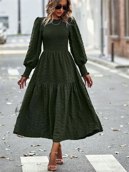 casual dresses spring elegant casual long dress women solid loose o neck lantern sleeve dress female high waist klein blue a-line dress ladi, Black;gray
casual dresses spring elegant casual long dress women solid loose o neck lantern sleeve dress female high waist klein blue a-line dress ladi, Black;gray