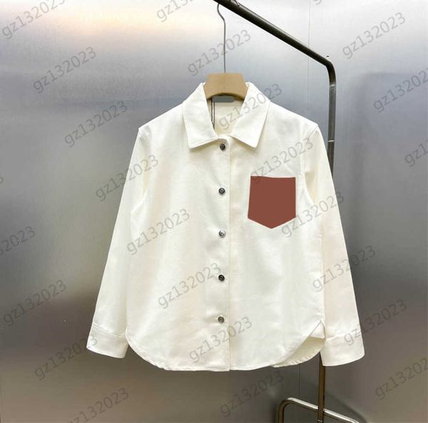 womens blouses fashion brand stitching leather pocket lapel long sleeves shirts custom imported oxford cotton fabric classic neutral style l, White
womens blouses fashion brand stitching leather pocket lapel long sleeves shirts custom imported oxford cotton fabric classic neutral style l, White