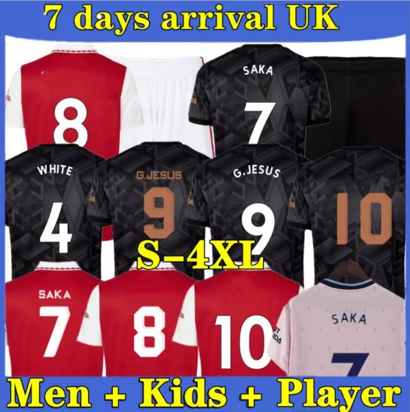 22 23 soccer jersey t shirt smith rowe saka g.jesus fans player version odegaard nketiah 2022 2023 football kits shirt men kids sets uniform, White;black
22 23 soccer jersey t shirt smith rowe saka g.jesus fans player version odegaard nketiah 2022 2023 football kits shirt men kids sets uniform, White;black