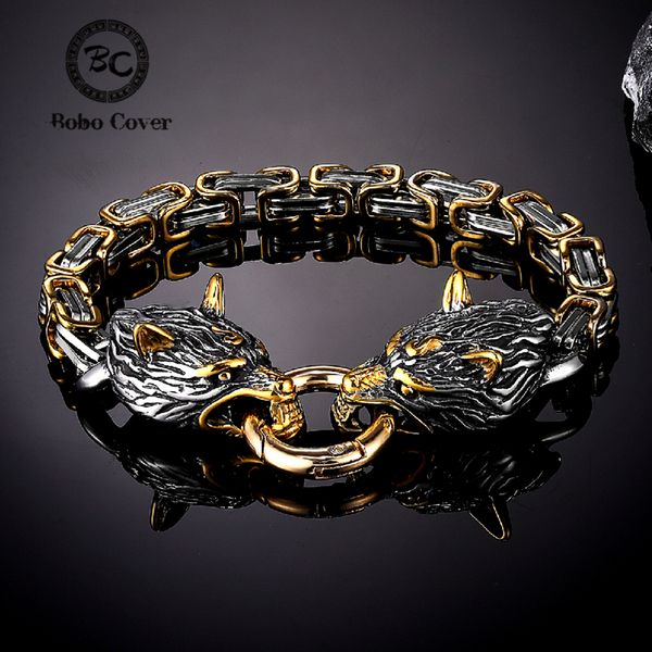 charm bracelets norse viking celtic wolf head bracelet men stainless steel odin wolf bangle amulet never fade gold color king chain rock jew, Golden;silver
charm bracelets norse viking celtic wolf head bracelet men stainless steel odin wolf bangle amulet never fade gold color king chain rock jew, Golden;silver