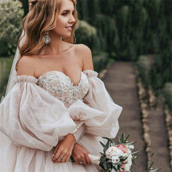party dresses dirty pink boho wedding dress detachable puff sleeve bridal glitter sparky lace gowns beach sweetheart 230328, White;black
party dresses dirty pink boho wedding dress detachable puff sleeve bridal glitter sparky lace gowns beach sweetheart 230328, White;black