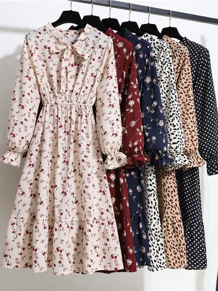 casual dresses floral print women dress female autumn long sleeve vintage chiffon bow tie neck office lady shirt dress summer vestidos 23032, Black;gray
casual dresses floral print women dress female autumn long sleeve vintage chiffon bow tie neck office lady shirt dress summer vestidos 23032, Black;gray