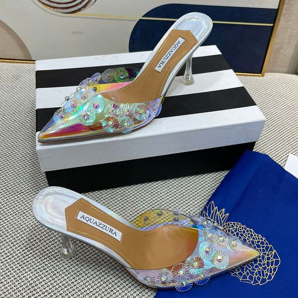 aquazzura meteorite rhinestones mules pvc slippers sandals stiletto slides open toe shoes women's luxury designer leather outsole eveni, Black
aquazzura meteorite rhinestones mules pvc slippers sandals stiletto slides open toe shoes women's luxury designer leather outsole eveni, Black