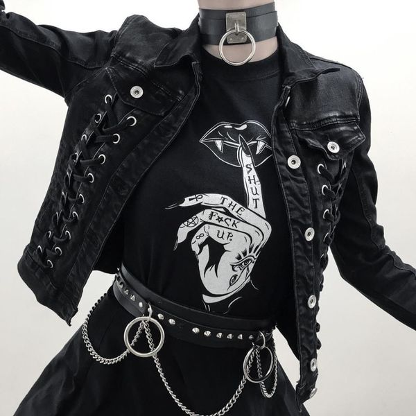 women s t shirt shut the up gothic women grunge satan graphic short sleeve t shirt funny casual streetwear tee y2k clothes 230327, White
women s t shirt shut the up gothic women grunge satan graphic short sleeve t shirt funny casual streetwear tee y2k clothes 230327, White