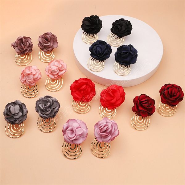 big flower with circle dangle earrings for women trendy charms wedding earrings haging fashion jewelry accessories girls gift, Silver
big flower with circle dangle earrings for women trendy charms wedding earrings haging fashion jewelry accessories girls gift, Silver