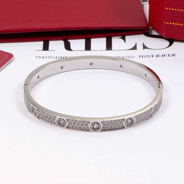 designer bracelet love bangle luxurious full diamond star buckle bracelet 18k titanium steel eternal couple handicraft women's colorles, Black
designer bracelet love bangle luxurious full diamond star buckle bracelet 18k titanium steel eternal couple handicraft women's colorles, Black
