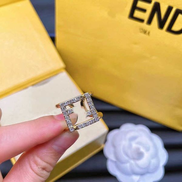 new f-letter rhinestone adjustable open made of brass material fashion and versatile ring, Silver
new f-letter rhinestone adjustable open made of brass material fashion and versatile ring, Silver