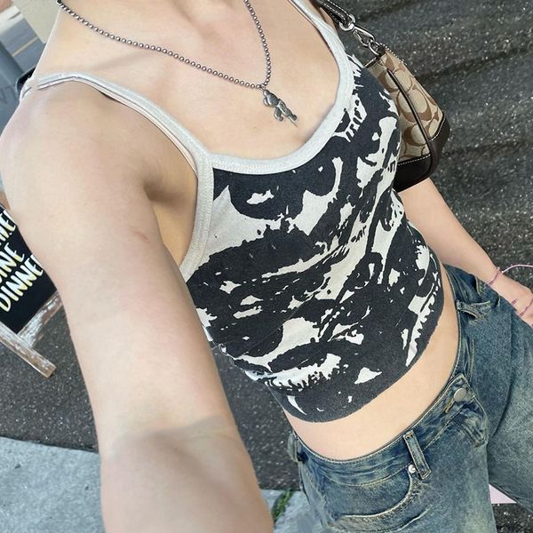 camisoles tanks gothic portrait print tshirt aesthetic y2k crop short sleevle vest tees harajuku streetwear white suspenders women clothes, Black;white
camisoles tanks gothic portrait print tshirt aesthetic y2k crop short sleevle vest tees harajuku streetwear white suspenders women clothes, Black;white