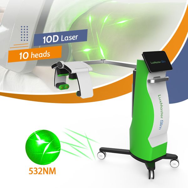 fat burning massager machine 10d emerald cold laser 532nm green light celluite removal body shaping equipment