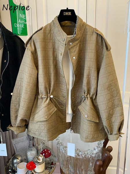 women's jackets jaket lengan panjang warna solid kerah berdiri neploe jaqueta feminina casaco feminino kolor baris tunggal chaquetas y2, Black;brown
women's jackets jaket lengan panjang warna solid kerah berdiri neploe jaqueta feminina casaco feminino kolor baris tunggal chaquetas y2, Black;brown