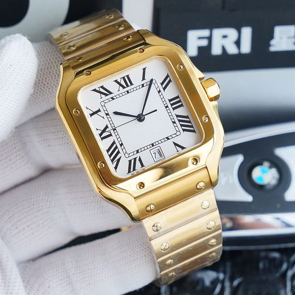 8 types mens gold luxury watches mechanical mens watch white dial self-winding 40mm fashion square stainless steel metal strap casual watche, Slivery;brown
8 types mens gold luxury watches mechanical mens watch white dial self-winding 40mm fashion square stainless steel metal strap casual watche, Slivery;brown