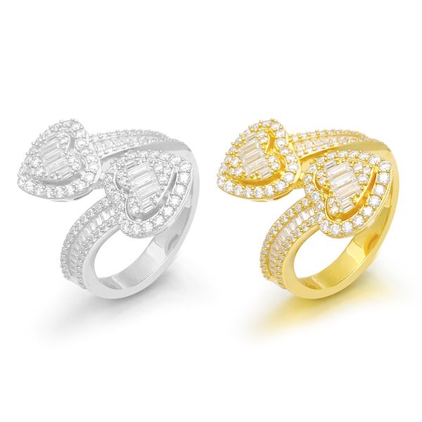 passed diamond test 925 sterling silver vvs moissanite diamond double hearts ring for party wedding nice gift, Golden;silver
passed diamond test 925 sterling silver vvs moissanite diamond double hearts ring for party wedding nice gift, Golden;silver