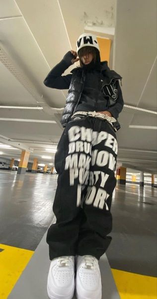 mens jeans y2k black cargo letterprinted vintage baggy trousers women high waisted aesthetic streetwear sweatpants harajuku 90s 230327, Blue
mens jeans y2k black cargo letterprinted vintage baggy trousers women high waisted aesthetic streetwear sweatpants harajuku 90s 230327, Blue