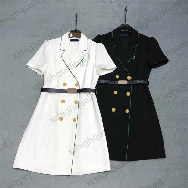 fashion dresses brand classic logo printed lapel slim dress retro style double breasted button bubble short sleeve commuting style maxiskit, Black;gray
fashion dresses brand classic logo printed lapel slim dress retro style double breasted button bubble short sleeve commuting style maxiskit, Black;gray