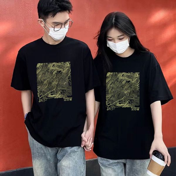 men's t-shirt designer brand t-shirt summer crewneck short sleeve couple alphabet print clothing, White;black
men's t-shirt designer brand t-shirt summer crewneck short sleeve couple alphabet print clothing, White;black