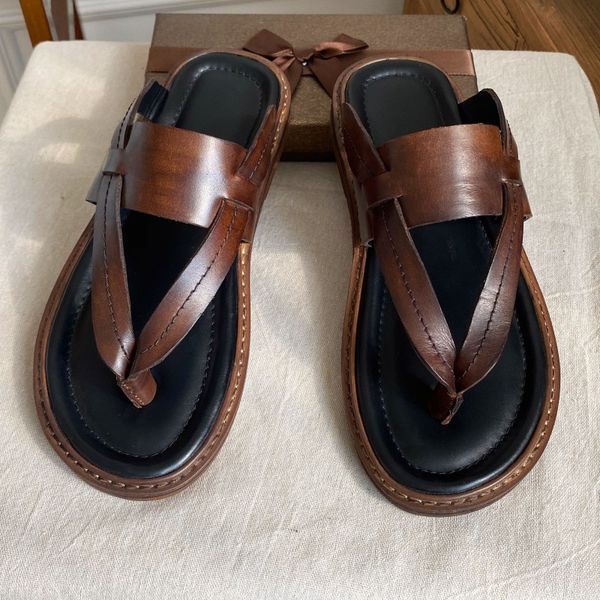 summer flip flops thong gladiators flat heel full grain leather mens slides outdoor sandals, Black
summer flip flops thong gladiators flat heel full grain leather mens slides outdoor sandals, Black