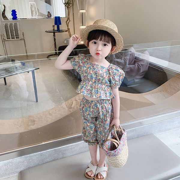 16094 summer kids girls clothing set baby girl florals bubble sleeve blouse with pants 2pcs outfits children sets, White
16094 summer kids girls clothing set baby girl florals bubble sleeve blouse with pants 2pcs outfits children sets, White