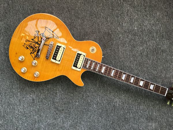 custom 1959 r9 vintage yellow color flame maple lp electric guitar,slash signature guitar
custom 1959 r9 vintage yellow color flame maple lp electric guitar,slash signature guitar