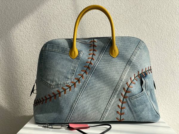 45cm tote bag mens handbag luxury purse limited design est fully handmade quality jean cloth with genuine leather wax line stitching silver
45cm tote bag mens handbag luxury purse limited design est fully handmade quality jean cloth with genuine leather wax line stitching silver