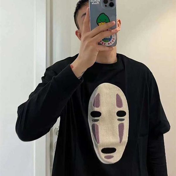 2022 summer luojia faceless men's short sleeve t-shirt and women's fashion brand loose round neck couple half, Black
2022 summer luojia faceless men's short sleeve t-shirt and women's fashion brand loose round neck couple half, Black