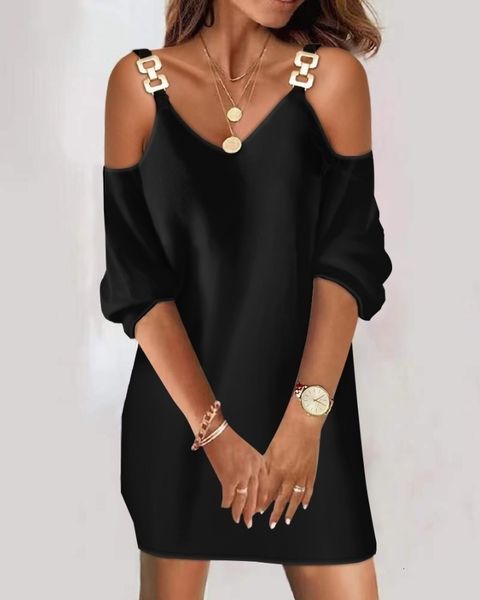casual dresses dresses for women metal decor cold shoulder casual dress straight mini party dresses 230327, Black;gray
casual dresses dresses for women metal decor cold shoulder casual dress straight mini party dresses 230327, Black;gray