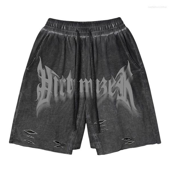 jeans harakuju vintage letter printed streetwear denim shorts washed black ripped for elastic waist, Blue
jeans harakuju vintage letter printed streetwear denim shorts washed black ripped for elastic waist, Blue